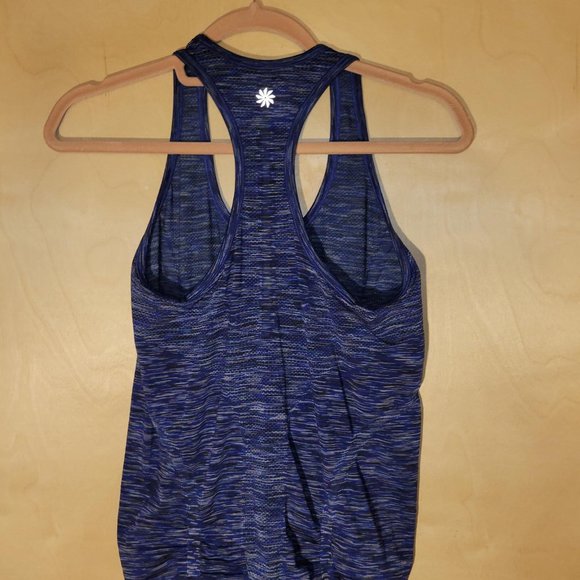 Athleta Blue Purple Razorback Gathered Front Sports Tank Top Women Size S - Picture 7 of 9